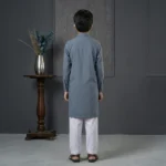 Boys Wash & Wear Z Grey Kurta Pajama - Image 2