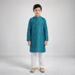 Boys Cotton Ocean Blue Kurta Pajama